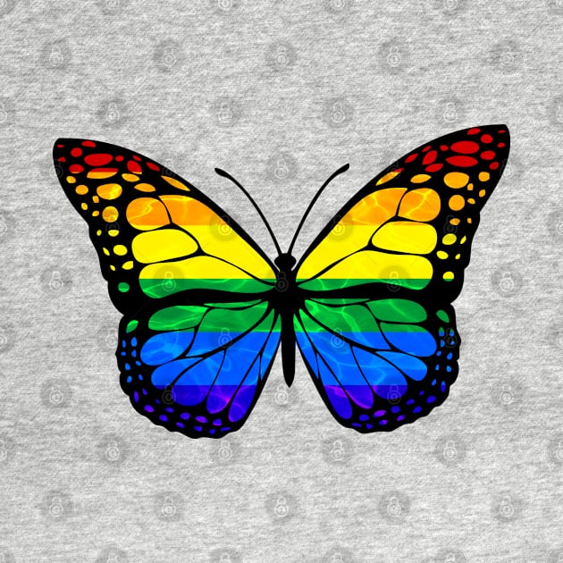 Rainbow Butterfly by TheQueerPotato